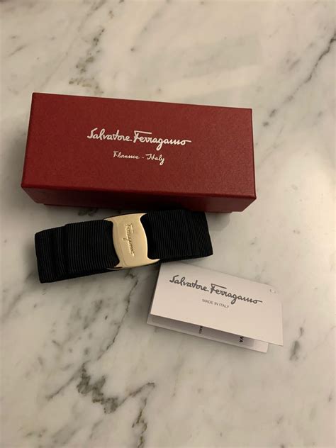 salvatore ferragamo hair clip.